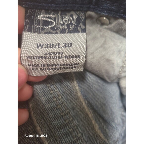 Silver Suki Surplus Bootcut Flap Pocket Women's Blue Jeans 30x30 EUC - Picture 6 of 8